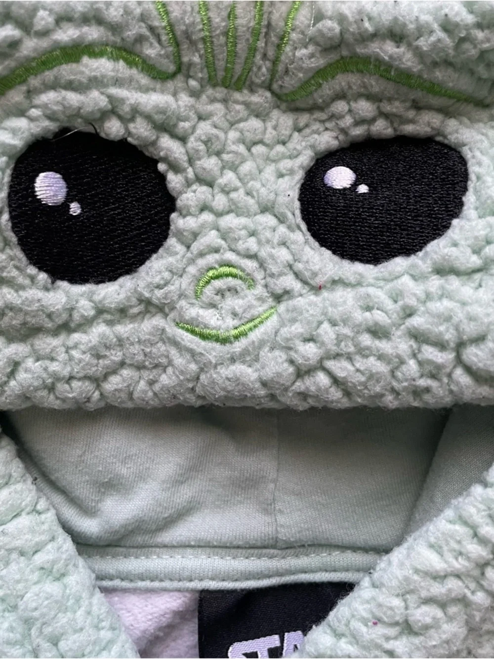 Star Wars The Mandalorian Grogu Baby Yoda Sherpa Hoodie, M‎